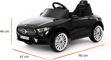 Дитячий електромобіль Mercedes CLS 350 AMG Babycar, 12V, ліцензія, шкіряне сидіння, MP3, пульт, чорний
