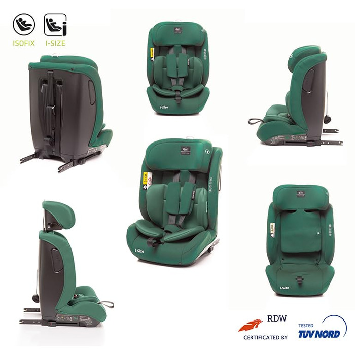 Автокрісло 76-150 см 4BABY Go-Fix з Isofix, I-Size, регульоване, з підкладкою, для дітей