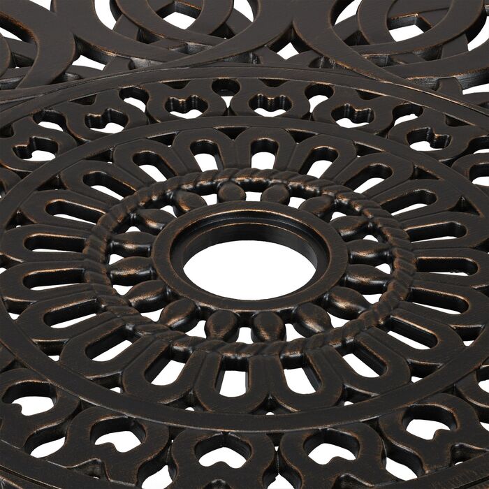 Столик для саду Relaxdays зі старовинним дизайном та отвором для парасольки