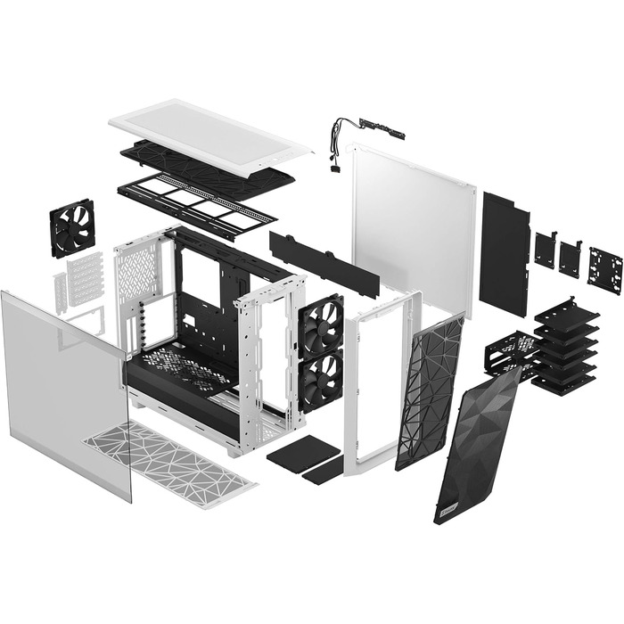 Корпус Fractal Design Meshify 2 White TG із прозорим склом