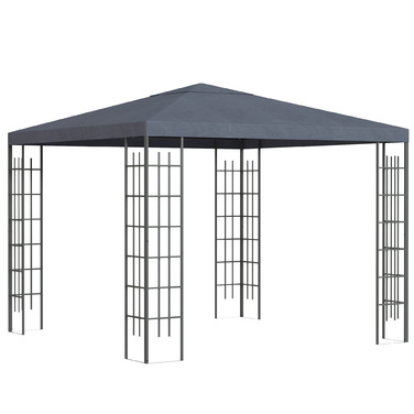 Аутсонячна садова альтанка 3x3 м міцний намет для вечірок Marquee Garden Tent зі сталі та поліестеру сірого кольору для вечірок у саду та заходів
