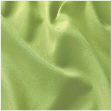 Декоративний шарф з петлями і воланами однотонний непрозорий, але напівпрозорий-завіса натуральний матовий однотонний-шарф з петлями для штор Тип117 (HxB 175x140 см, яблучно-зелений)