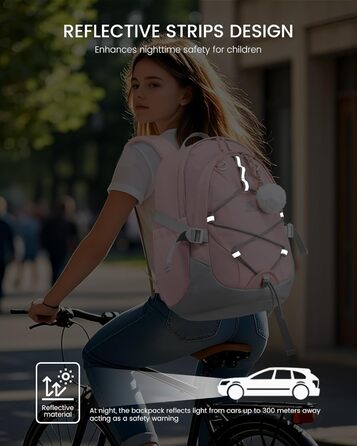 Шкільний рюкзак LOVEVOOK для дівчаток, 5 клас, рюкзак для дітей з нагрудною стрічкою, легка жіноча шкільна сумка, рюкзак для дітей від 8 років для дитячого садка, школи, університету, дозвілля, сірий-рожевий, 15,6 дюймів