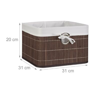 Кошик для зберігання Relaxdays з бамбука