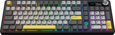Бездротова механічна клавіатура Ajazz AK980 V2 Gift Switch V2 Black Grey Yellow (AK980-V2-G-BGY)