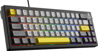 Дротова механічна клавіатура Ajazz AK650 Moon Yellow switches Gray White Yellow (AK650-MY-GWY)