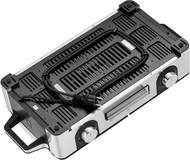 Електрогриль WMF Lono Master Grill 50x28 см з двома зонами нагріву, нержавіюча сталь, для барбекю