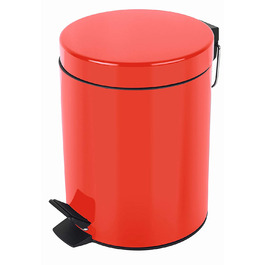 Косметичне відро Spirella Сідней Вайс відро для сміття Педаль відро для сміття-5 літрів-зі знімним внутрішнім відром (червоний)