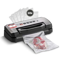 Вакууматор CASO advanced Pro (VRH 490) з функцією CASOTEK Liquid, подвійним швом та набором пакетів, професійний вакуумний пакувальник