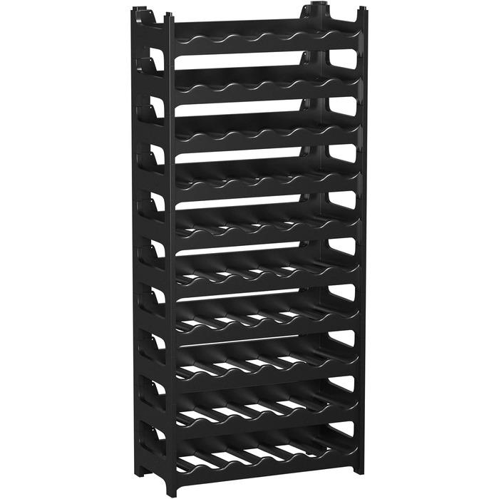 Стелаж для вина ARTECSIS на 60 пляшок, чорний, з пластику, для ресторану, модульний, стійкий