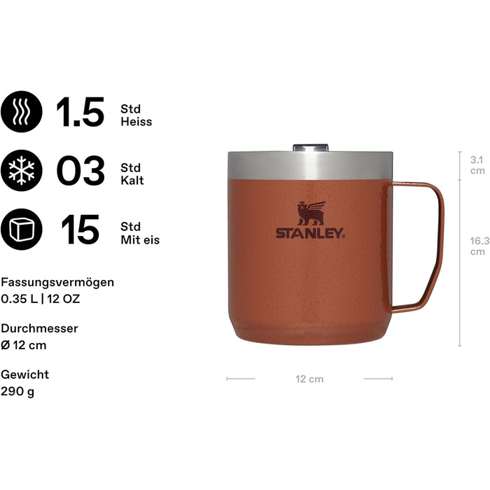 Термокружка Stanley Classic Legendary Camp Mug - 0.35L, Hammertone Clay (нержавіюча сталь)