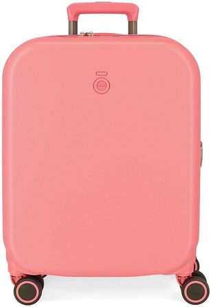 Середній чохол Enso Annie 48x70x28 см Жорстка ABS Інтегрована застібка TSA 79 л 4,32 кг 4 подвійних колеса (розсувний чохол, корал)