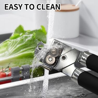 Механічний дозатор для банок з нержавіючої сталі Heavy Duty, гостре лезо, гладка кромка, зручна ручка, багатофункціональний відкривачка для пляшок Large