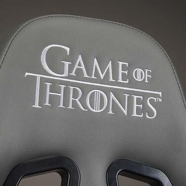 Ігровий крісло Game of Thrones: комфортний, регульований, ергономічний, з підголівником та підлокітниками - чорний