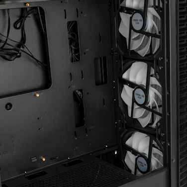 Корпус для ПК Kolink Observatory HF Mesh, 6 ARGB-вентиляторів, підтримка відеокарт до 330 мм, ATX, металева сітчаста передня панель, сталь, Mid-Tower, чорний