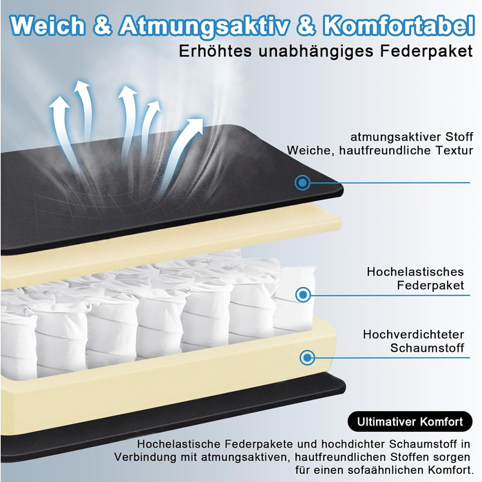 Ігровий крісло JUMMICO з тканини та підлокітниками з піною, ергономічний офісний крісло з масажером. Крісло має підголівник, підставку для ніг, регулювання висоти. Максимальне навантаження: 150 кг, чорний колір