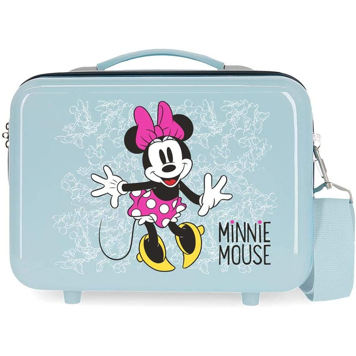 Адаптований чохол для краси Disney Minnie Enjoy the Day білого кольору 29x215 см з АБС-пластика (Світло-блакитний, сумка для посуду)