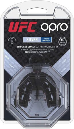 Капи OPRO UFC для ММА, БДЖ, боксу та інших єдиноборств (срібні, юніорські, червоні / чорні)