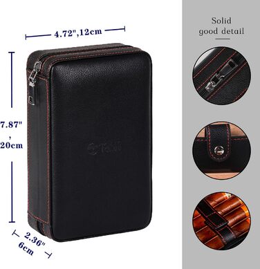 Чоловіче шкіряне цигарряне етоуі Time C Club з аксесуарами: різець для сигар та зволожувач, подарунок для дружків, на день народження, на День батька