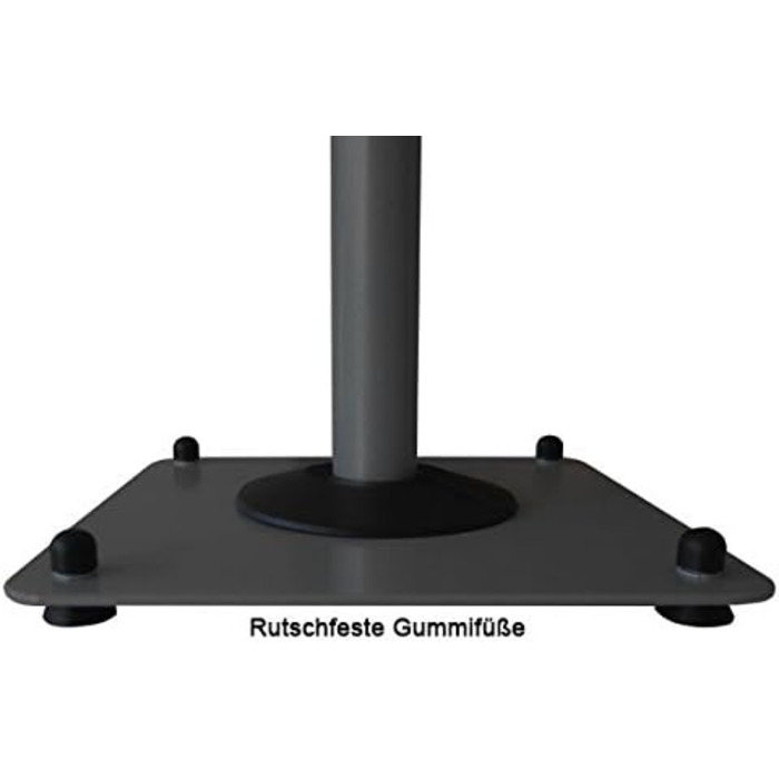 Підставка для колонок з металу, 2 шт. - регульована висота, з кабелепроводом, чорний колір, модель BS16B