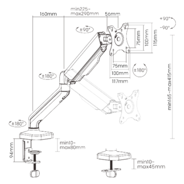 Настільне кріплення для монітора OfficePro MA501