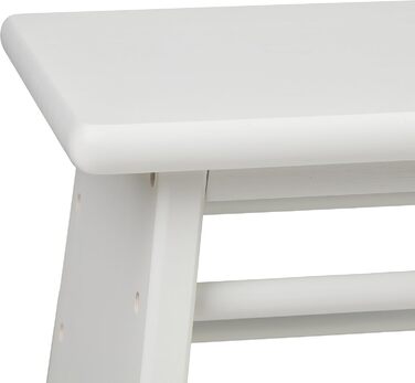 Підставка для ніг Relaxdays з бамбука, до 100 кг, стійкий приставний стільчик, 20 x 33 x 21,5 см, дитячий стільчик для ванної, білий