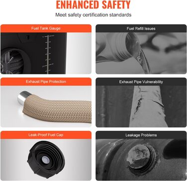 Дизельний обігрівач VEVOR 8 кВт 12/24 В з Bluetooth, пульт, дисплей, CO-датчик, горизонтальний, портативний