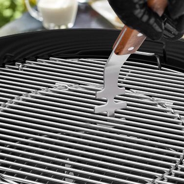 Набір гриль-посуду Onlyfire 4-в-1: щипці, лопатка, виделка, щітка з нержавіючої сталі та акації, з ручками та петлями для підвішування