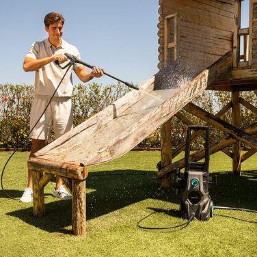 Мийка високого тиску Cecotec HydroBoost 1400 Essential: 105 bar, 426 л/год, 9 м радіус дії, 1600 Вт, алюмінієвий насос, 2 насадки + аксесуари для миття підлоги, Multicolor