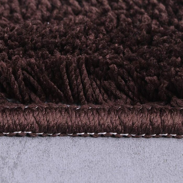 Комплект килимків для ванної кімнати Jianyana: 3 шт. (мікрофібра, антиковзаючі, м'які, з малюнком смужок кави)