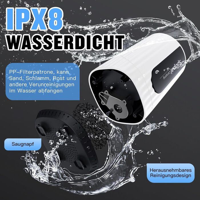 Мобільний душ Campingdusche з помпою, 10000mAh, для кемпінгу, відпочинку, автомийки, пляжу, тварин