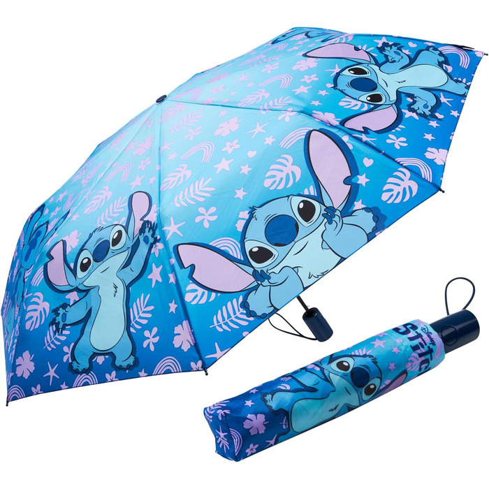 Дитяча парасолька Disney, легка складна автоматична складна парасолька - Stitch Blue