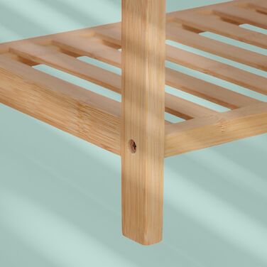 Підставка для рушників Relaxdays з бамбука, 2 перекладини та полиця