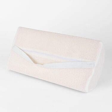 Ергономічна подушка для ніг Pikolin Home у формі півмісяця, віскоеластична з ефектом пам'яті, дихаюча, 20 x 40 см, натуральний колір