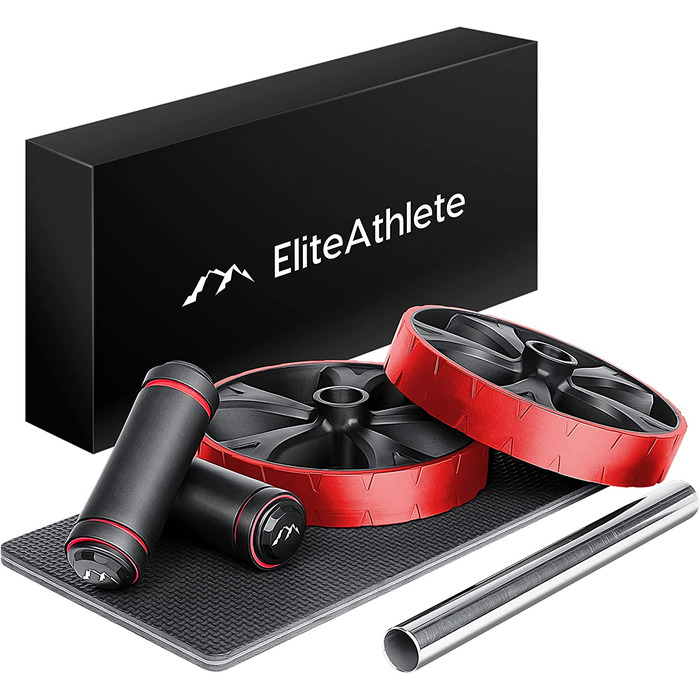 Роликове колесо для преса EliteAthlete червоно-чорне