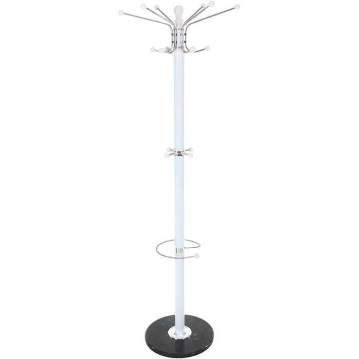 Тектайк Вішалка для одягу з металу, 170 см, стабільна основа, різні кольори (білий) - 401034