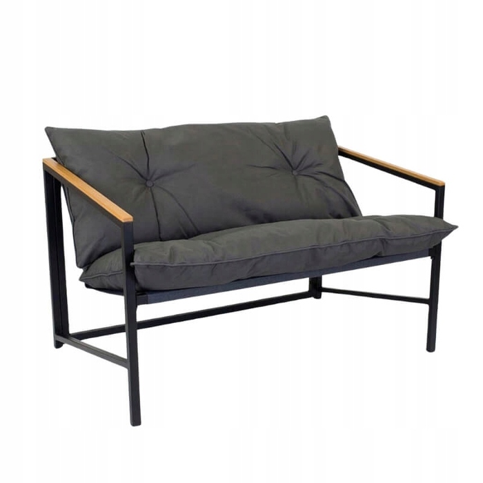 Комплект садових меблів Escal, метал, чорний, 4 предмети