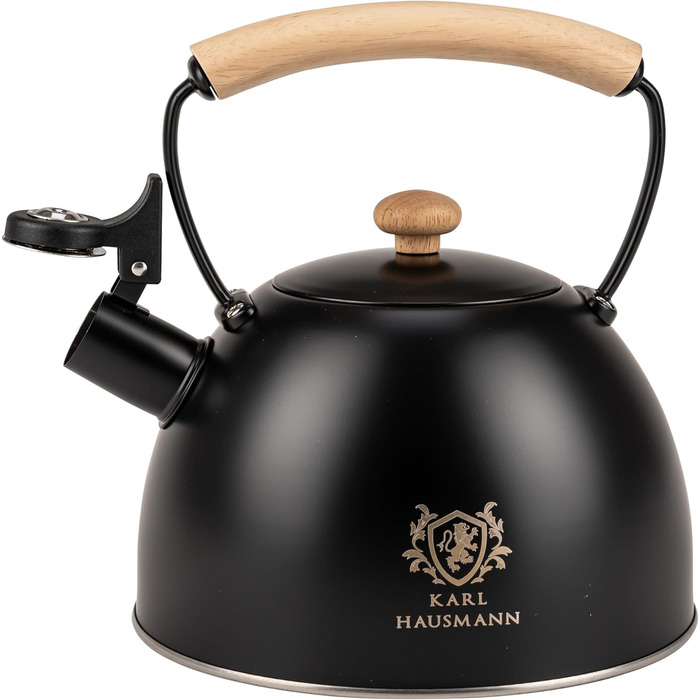 Чайник електричний KARL HAUSMANN Induktion 2.5L з авто-свистком, з нержавіючої сталі для всіх типів плит