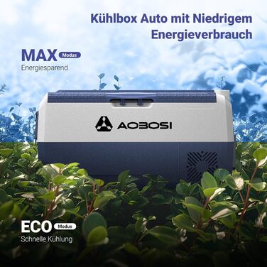 Автомобільний компресорний холодильник AAOBOSI 36л з Wi-Fi, 12/230V, -20°C до +20°C для кемпінгу, подорожей, риболовлі