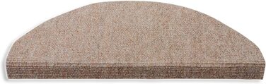 Килимки casa pura Textile Fibre Step Mats - 1 шт. Самоклеящиеся, напівкругла, бежева, для внутрішніх приміщень (Лейпциг)