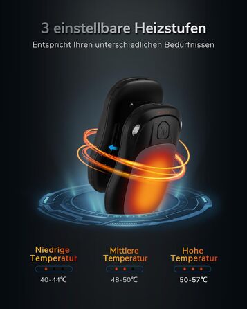 Електричний грієчка для рук, перезаряджуваний, USB, набір 2 шт. (сірий)