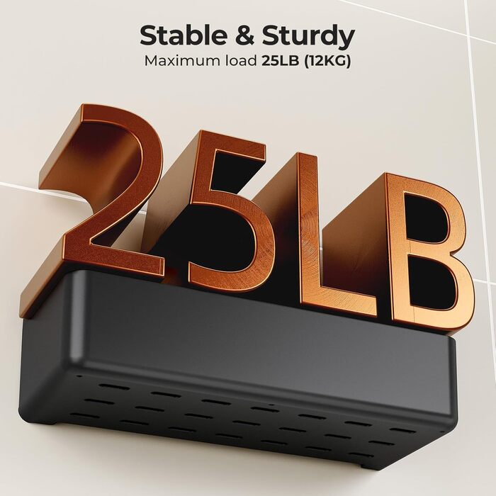 Поличка для душу Orimade без свердління, нержавіюча сталь, 5 шт., тримач для шампуню, велика місткість, чорний ABS пластик, 5 шт.