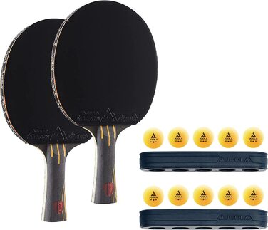 Набори для настільного тенісу і ракетки для настільного тенісу JOOLA Infinity Overdrive-ракетки з технологією вуглецевого кевлара і подвійною чорною гумою для екстремальної швидкостіНабір для пінг-понгу включає в себе 10 3-зіркових кульок для пінг-понгу і