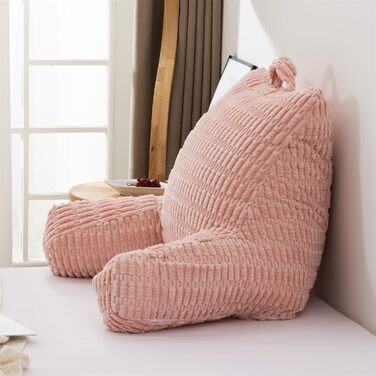 Крісло-мішок Holawakaka для читання та відпочинку з підлокітниками та спинкою, велике, рожеве