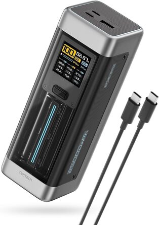 Power Bank CUKTECH 20: 25000mAh, 140W, PD3.1, 3 порти, Digital Display, USB-C для MacBook, Xiaomi, Galaxy, iPhone