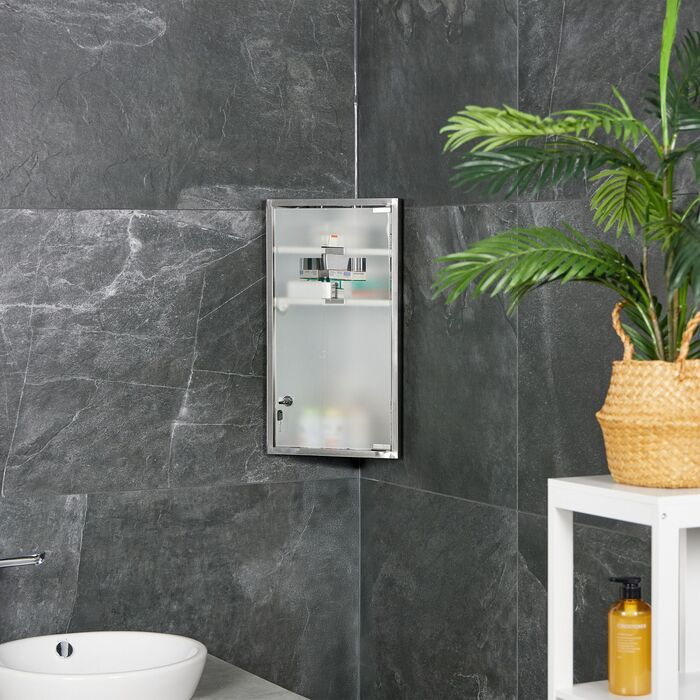 Шафка для медикаментів Relaxdays зі скляними дверцятами