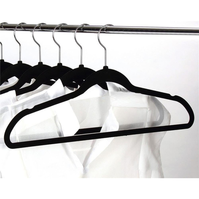 Вішалки для одягу Yaheetech 100 шт. - вішалки для костюмів, чорні, з поворотним гачком 360°