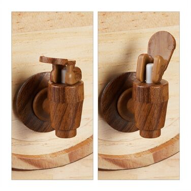 Дерев'яна бочка Relaxdays для настоянок та лікерів