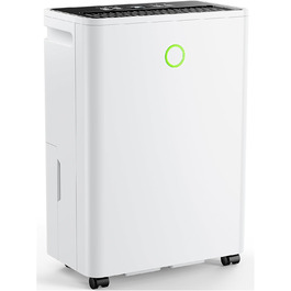 Електричний осушувач повітря 12л/24г з автоматичним та безперервним зливом (шланг у комплекті), для спалень та підвалів, LED-дисплей, тихий, з таймером