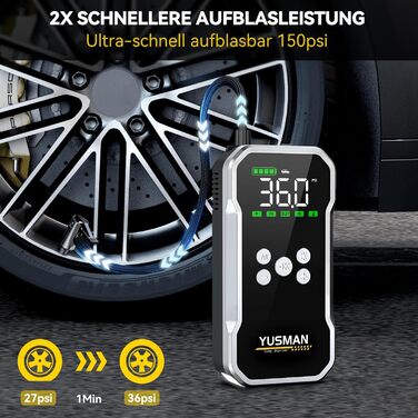 Powerbank для автомобіля Starthilfe: 6000A, 12V, для бензинових та дизельних авто, LCD-дисплей, 4 режими LED-підсвічування – для SUV, мотоциклів, газонокосарок